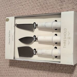 Threshold Cheese Tool Set 3 piece with Marble Handles NEW